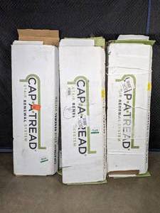 lot 472 image: Lot of 8 Cap-A-Tread Stair Renewal System Boxes in Varying Styles R