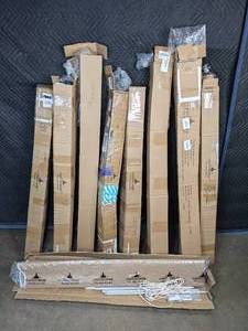 lot 473 image: Lot of 9 Castle Creek Window and Door Awnings and Sunscreen Window Shades R