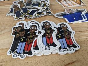 lot 119A image: New Hip Hop Rap Music Stickers Tupac Notorious BIG Lil Wayne Drake Nipsey Rihanna and Much More Y