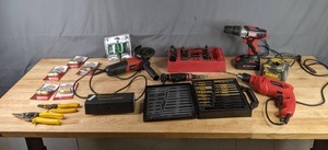 lot 481 image: Craftsman Hammer Drill, Brix Refractometer, 4 12 Angle Grinder, Dewalt Battery Charger, Ultra Steel Cordless Drill, Tool Shop Cordless Drill and More  R