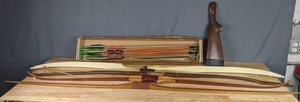 lot 497 image: Collection of Bows & Arrows & More Arrows by Raulf, Ben Pearson, Chippewa Laisure Ind. R