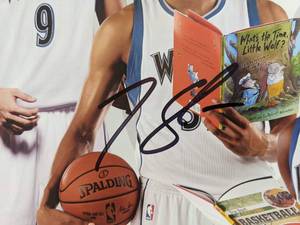 lot 46A image: Karl Anthony Towns Autographed Promotional Poster NBA Minnesota Timberwolves Basketball KG Y