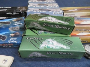 lot 1 image: 33 SMALL POCKET KNIFES ( FROST CUTLER, WHITETAIL CUTLERY, & MORE)