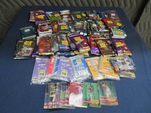 lot 14 image: BOX OF FOIL PACK SPORTS CARDS