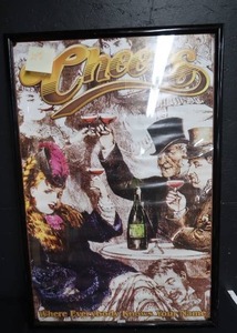 lot 71 image: LARGE CHEERS  FRAMED POSTER