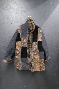 lot 124 image: 1 MADISON MIXED PATTERN FAUX FUR JACKET