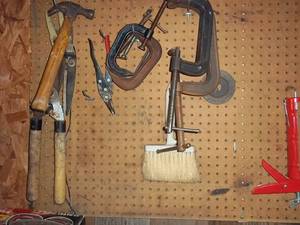 High value wall of tools including ...