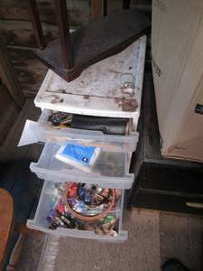 4-drawer plastic organizer filled w...