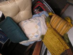 Covered tote full of assorted seat ...
