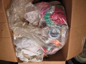 HUGE box of assorted crafting ribbo...