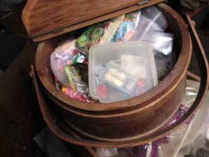 Sewing Basket filled with sewing no...