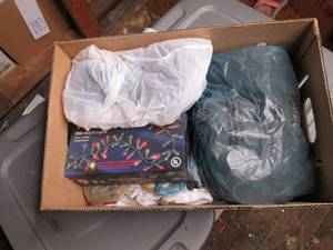 Box of assorted Christmas lights...