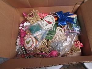 (2) Boxes of assorted Christmas tre...