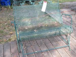 Metal outdoor patio glider 44 wide...