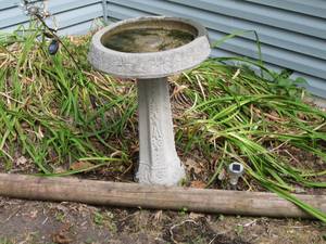 Cement bird bath...