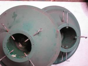 Two plastic tree stands...