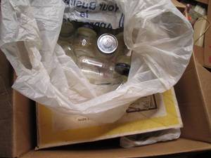 Box of jars... baby food jars and m...