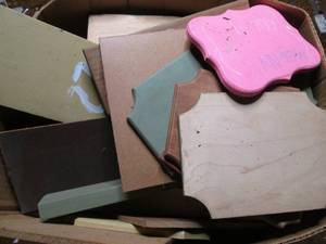 Box of misc scrap wood pieces...