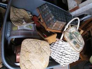 Misc stuff wicker baskets pot holde...