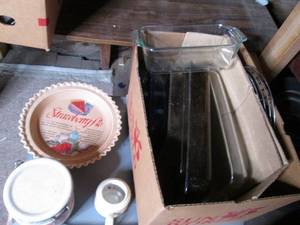 Box of glass bake ware and some Pyr...