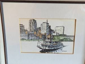 lot 38 image: Pair of Small Framed Vintage Prints