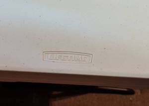 lot 65 image: Lifetime 6ft White Folding Table