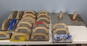lot 87 image: Assortment of Tile Grouters Floats and Mud Hawks