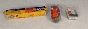 lot 125 image: DeWalt 15 Gauge 2 DA Style Angled Finish Nails, Senco 15 Gauge 2-12 Electro Galvanized Finish Nails and Paslode 16 Gauge 1-12 Angled Finish Nails