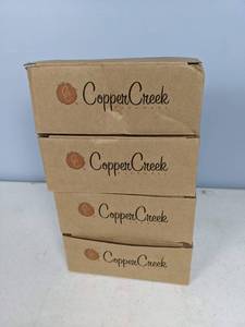 lot 126 image: (4) NEW Copper Creek Colonial Black Privacy BedBath Door Knobs
