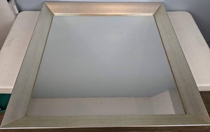 lot 128 image: 32 in. x 32 in. Square Framed Wall Mirror