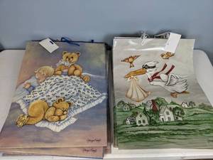 lot 137 image: Bear Watch and Special Delivery Paper Favor Gift Bags with Handles, 16 12 x 19 x 6 12 (24 Pcs)