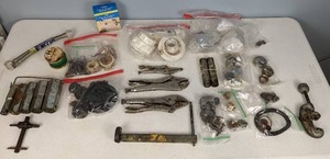 lot 154 image: Tools & More Vintage Vice Grips, C-Clamp, Hercules Soldering Paste, Pipes, & Lots More