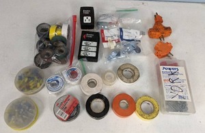 lot 155 image: Electrical Supplies Tape, One & Two Hole Straps, Breaker Finder, & More