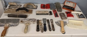 lot 136 image: Tapcon RamsetRed Head Condrive 1000 Multipurpose Tool, Drill & Screwdriver Bits, Flat File Rasps, 5-in-1 Scraper Painters Tool, Putty Scrapers, Plastering Trowels and More