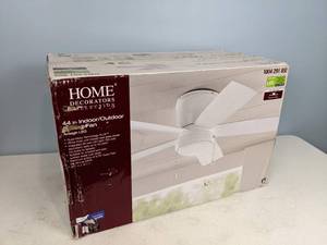 lot 174 image: Home Decorators Collection Arleigh 44 in. LED Outdoor White Ceiling Fan with Light