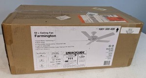 lot 201 image: Farmington 52 Ceiling Fan White Finish