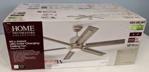 lot 205 image: Home Decorators Collection 60 Indoor LED Color Changing Ceiling Fan