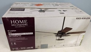 lot 223 image: Home Decorators Collection Shanahan 52 IndoorCovered Outdoor LED Ceiling Fan