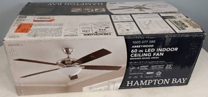 lot 216 image: Hampton Bay Abbeywood 60 LED Indoor Ceiling Fan