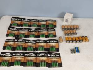 lot 262 image: Assorted Batteries (Duracell, Amazonbasics, Misc) and a Ring Chime