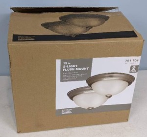 lot 240 image: NEW Twinpack 13 2-Light Interior Flush Mount Fixtures