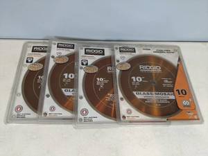 lot 264 image: Ridgid- Four New Packages of GlassMosaic Diamond Blades 10