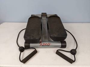 lot 279 image: Sunny Health & Fitness Mini Stepper with Resistance Bands Exercise Work Out
