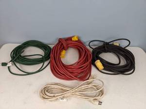 lot 301 image: (4) Extension Cords - 15, 25, 50, 75