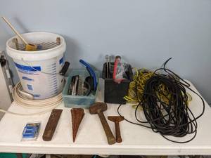 lot 304 image: Miscellaneous Home ImprovementProject Items - Magnetizer, Cables, Vintage Tools, and more