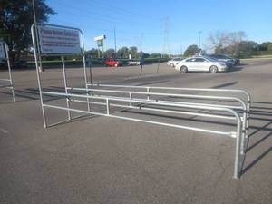 lot 533 image: DOUBLE CART CORRAL  Approximate Dimensions 60 x 169 x 96 Tall.  Used in Retail Store. Please Bring Proper transportation for removal. SOLD AS PICTURED