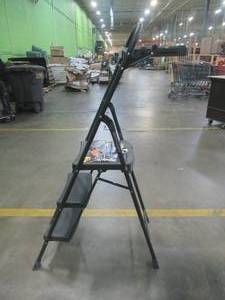 lot 550 image: Gorilla 3-Step Ladder with Tool Tray - Used in Warehouse.  SOLD AS PICTURED