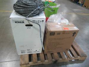 lot 568 image: Large Pallet of Miscellaneous Items Left over from the Retail Store and Warehouse. Drain Cable and Toilet Parts