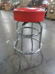 lot 573 image: Work Bench Stool, Approximate Dimensions 15 Dia x 30 Tall.
