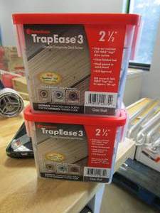 lot 4 image: LOT OF 2 FastenMaster TrapEase 2-12in. L Torx Ttap Star Head Composite Deck Screw (NEW IN PACKAGING)